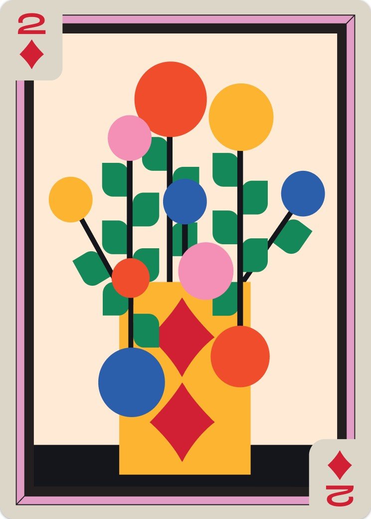 Postcard: 2 of Diamonds